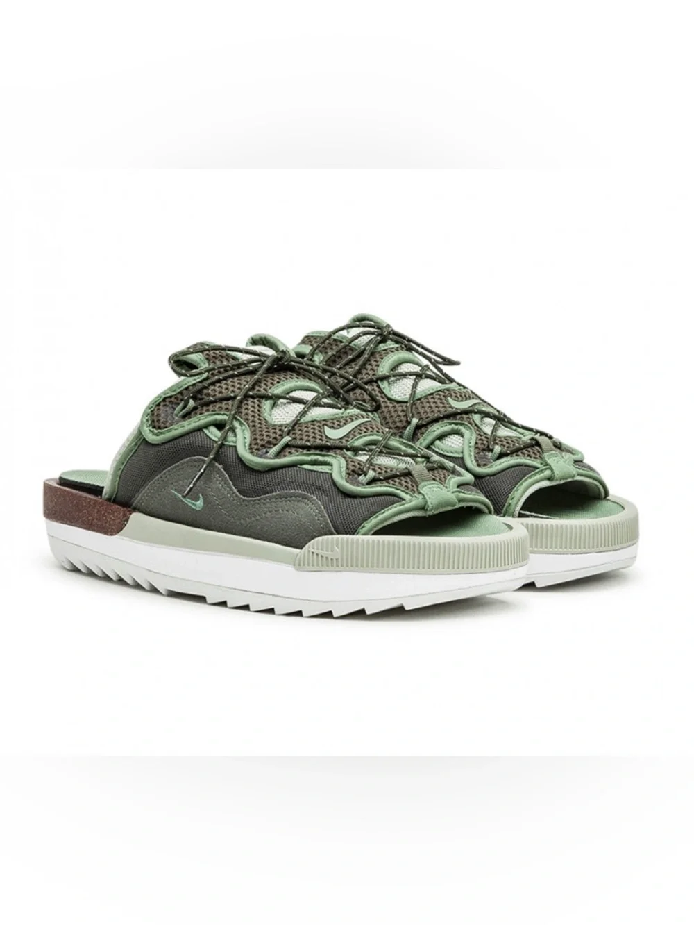 Nike Offline 2.0 Olive Green Slide-Sneaker with White Sole